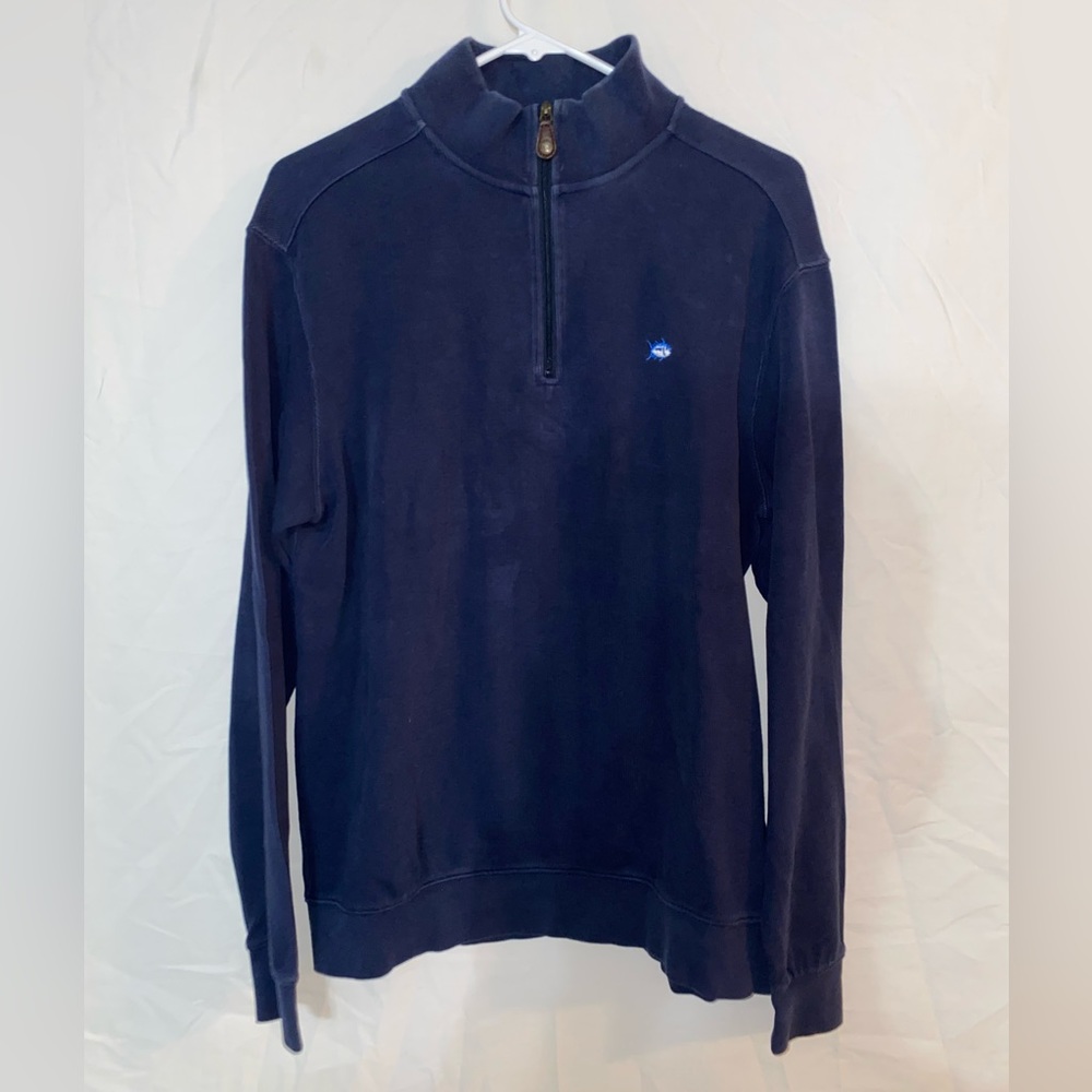Southern Tide Sweater Adult -Size Medium Blue Zip Sweatshirt Skipjack Casual